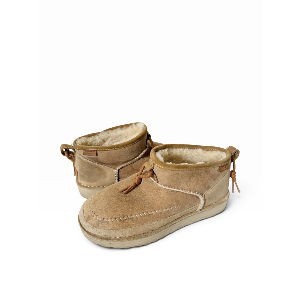 UGG Ultra Mini Crafted Regenerate 1152953 Suede Sand Tan Beige Boots Size 7